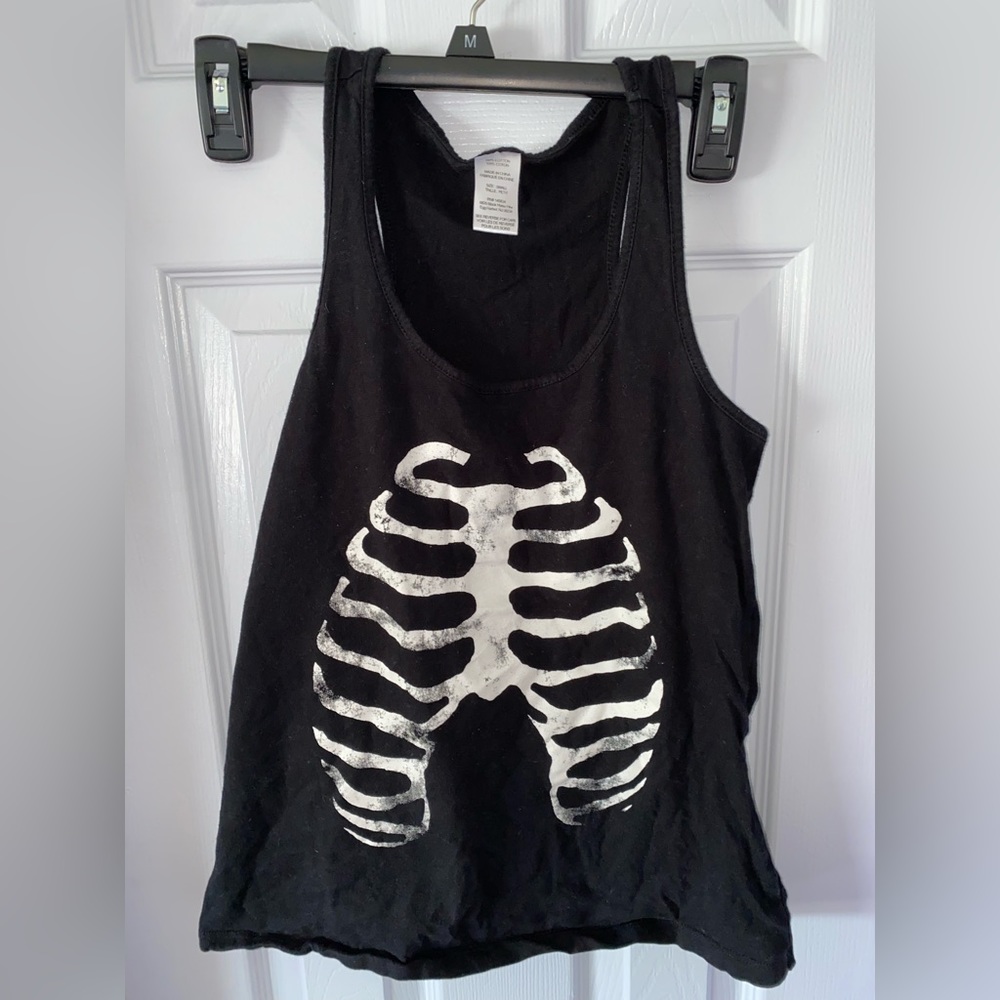 Womans small skeleton print tank top